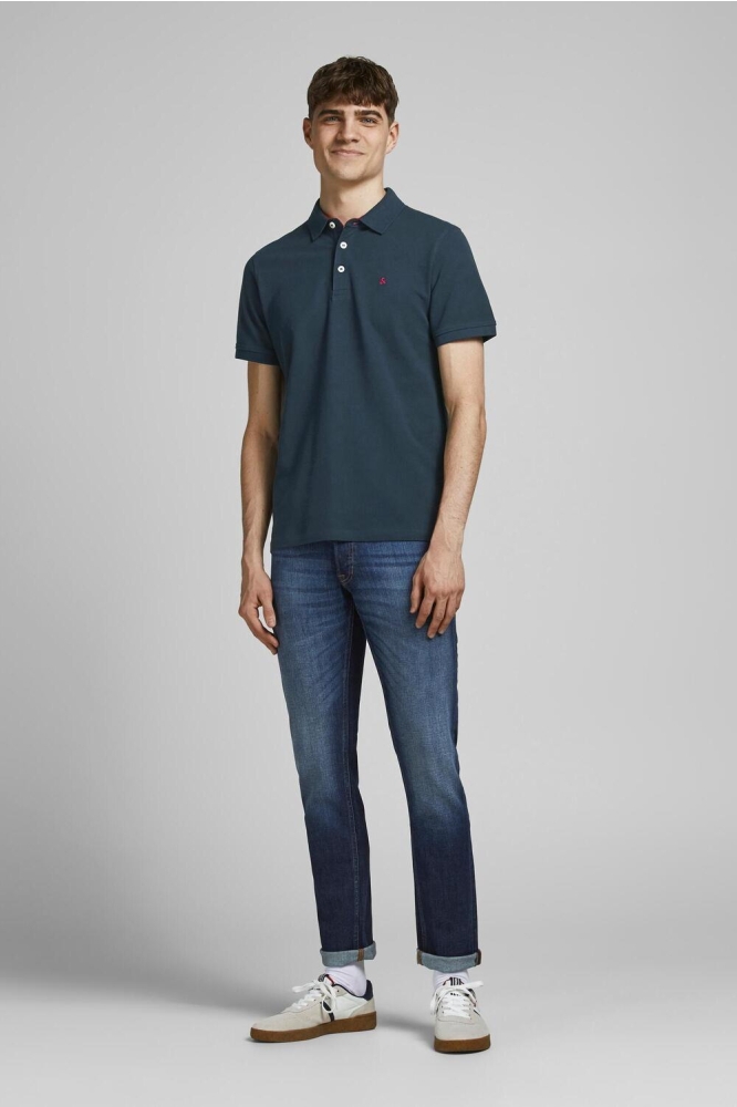 JJEPAULOS POLO SS NOOS 12136668 Navy Blazer/True Red